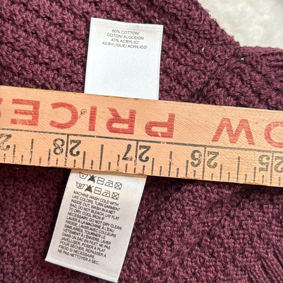 Lucky Brand crew neck sweater, burgundy women’s size medium - Picture 7 of 12